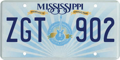 MS license plate ZGT902