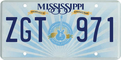 MS license plate ZGT971