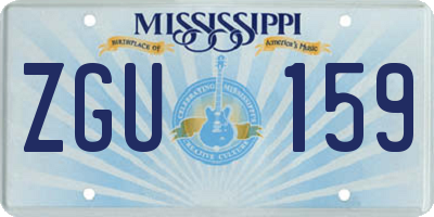 MS license plate ZGU159