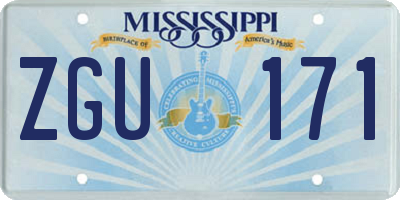 MS license plate ZGU171