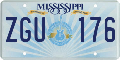 MS license plate ZGU176