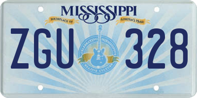MS license plate ZGU328