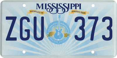 MS license plate ZGU373
