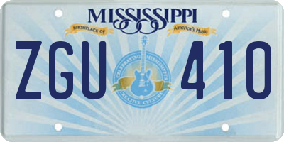 MS license plate ZGU410