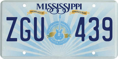 MS license plate ZGU439