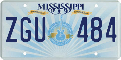 MS license plate ZGU484