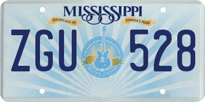 MS license plate ZGU528