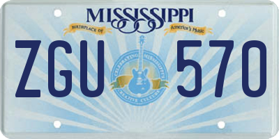 MS license plate ZGU570