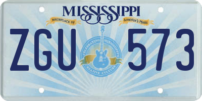 MS license plate ZGU573