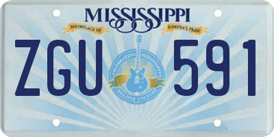 MS license plate ZGU591