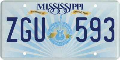 MS license plate ZGU593