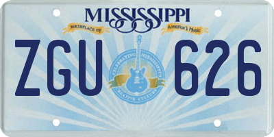 MS license plate ZGU626
