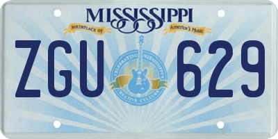 MS license plate ZGU629