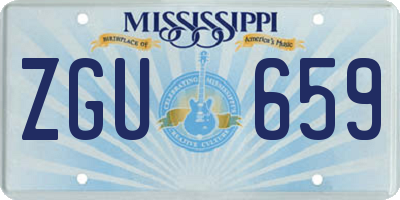MS license plate ZGU659