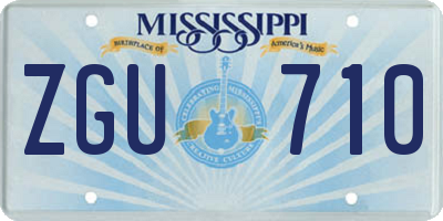 MS license plate ZGU710