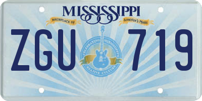 MS license plate ZGU719