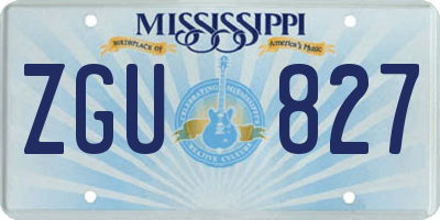 MS license plate ZGU827