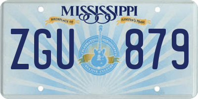 MS license plate ZGU879