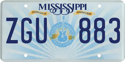 MS license plate ZGU883