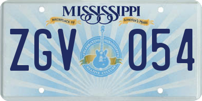 MS license plate ZGV054