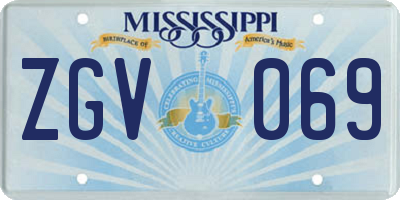 MS license plate ZGV069