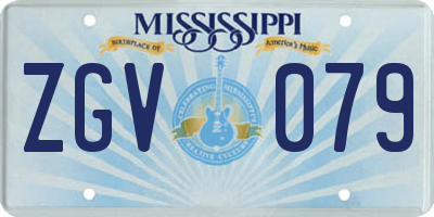 MS license plate ZGV079
