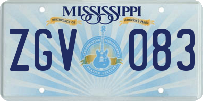 MS license plate ZGV083