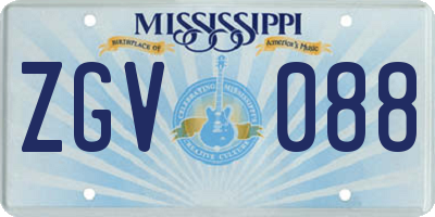 MS license plate ZGV088