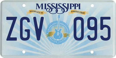 MS license plate ZGV095
