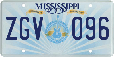 MS license plate ZGV096