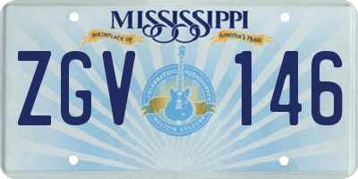 MS license plate ZGV146