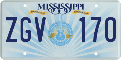 MS license plate ZGV170