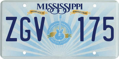 MS license plate ZGV175