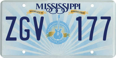 MS license plate ZGV177