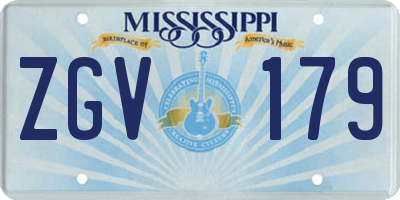 MS license plate ZGV179