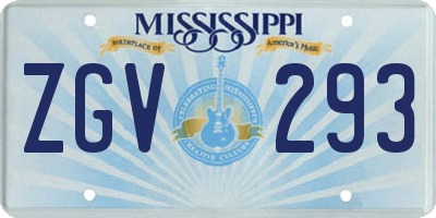 MS license plate ZGV293