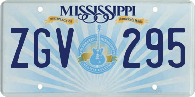 MS license plate ZGV295