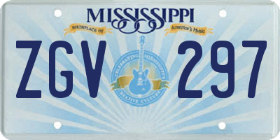 MS license plate ZGV297
