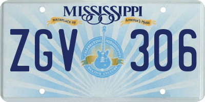 MS license plate ZGV306