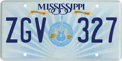 MS license plate ZGV327