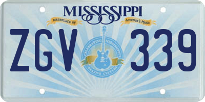 MS license plate ZGV339