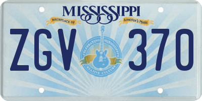 MS license plate ZGV370