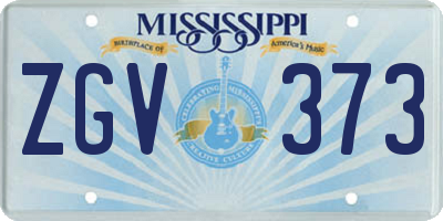 MS license plate ZGV373