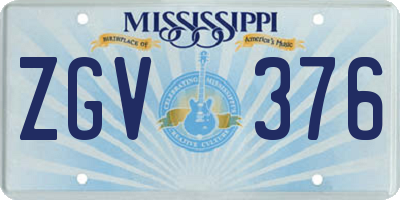 MS license plate ZGV376