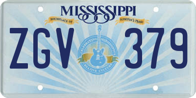 MS license plate ZGV379