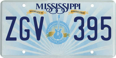 MS license plate ZGV395