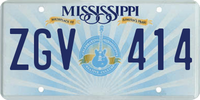 MS license plate ZGV414