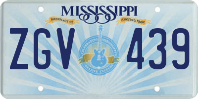 MS license plate ZGV439