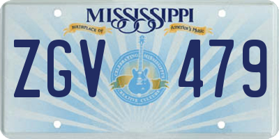 MS license plate ZGV479