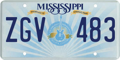 MS license plate ZGV483